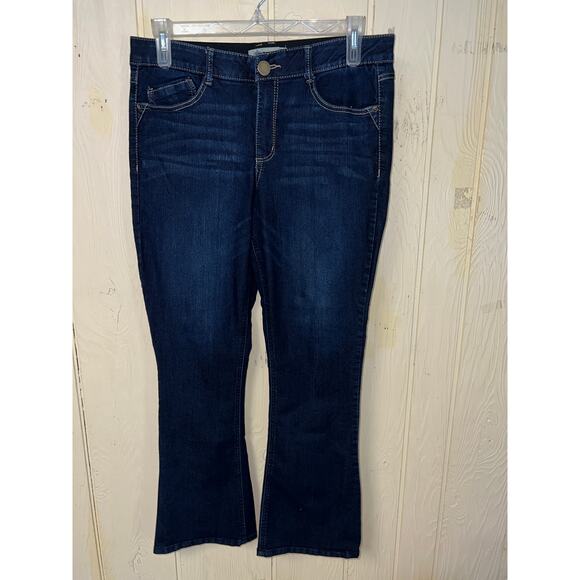 Democracy Jeans Womens 14 Ab Solution Itty Bitty Boot Bootcut Tummy Control Dark - Picture 3 of 9